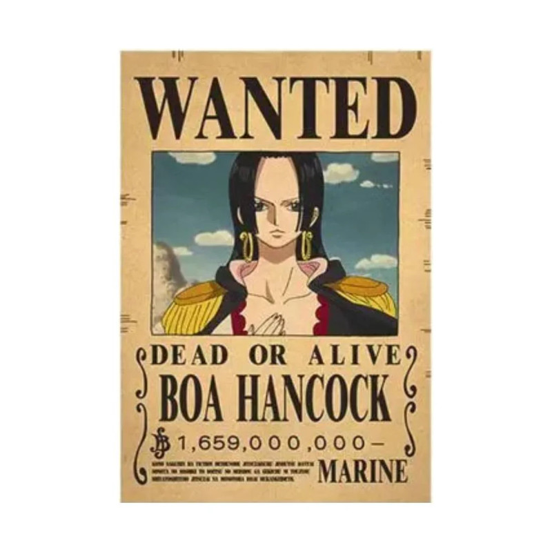 Framed Wanted Dead Or Alive Boa Hancock Paper Poster - (42X30CM) ملصق